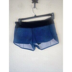 Lululemon Speed Short Run Lined 2.5" Low Rise Blue Leopard Dot 6 Gym W7a19 rare